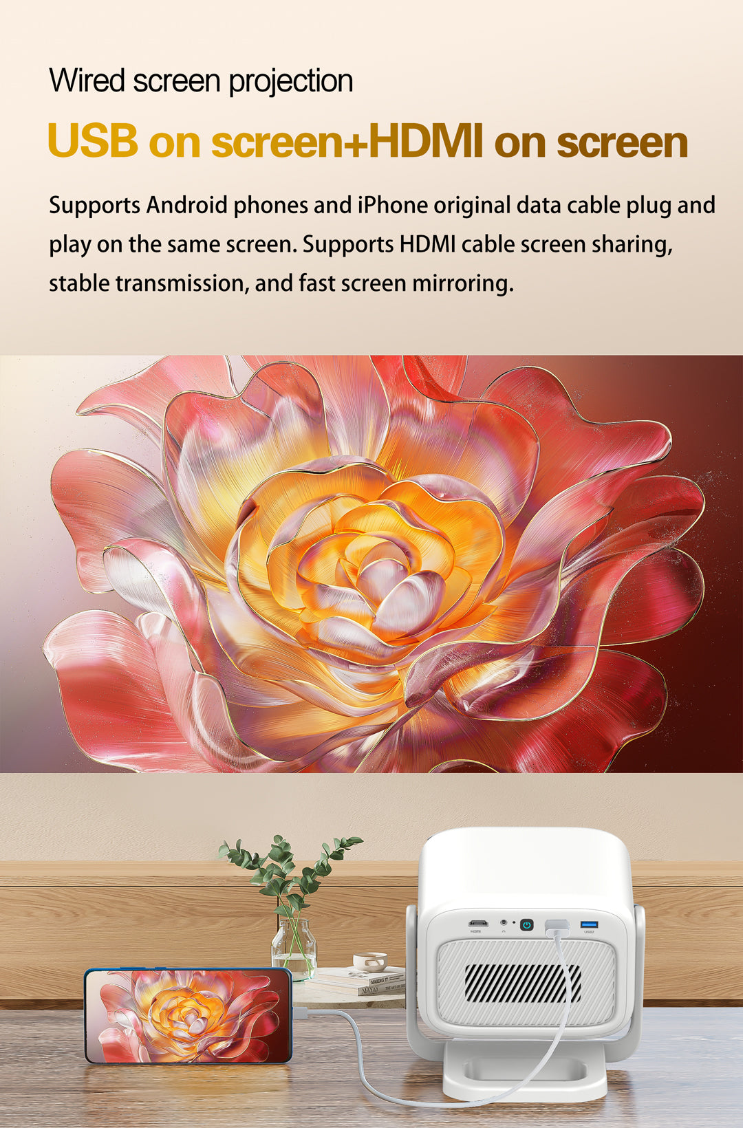 S7 Portable DLP Projector with Battery | Toumei Projector