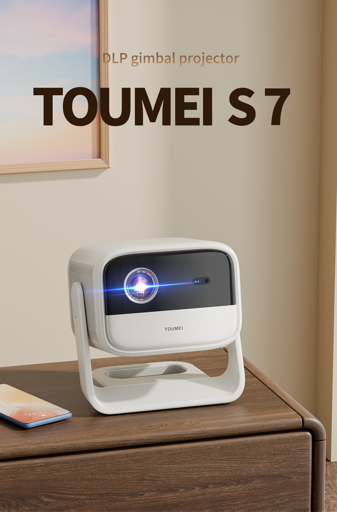 S7 Portable DLP Projector with Battery | Toumei Projector