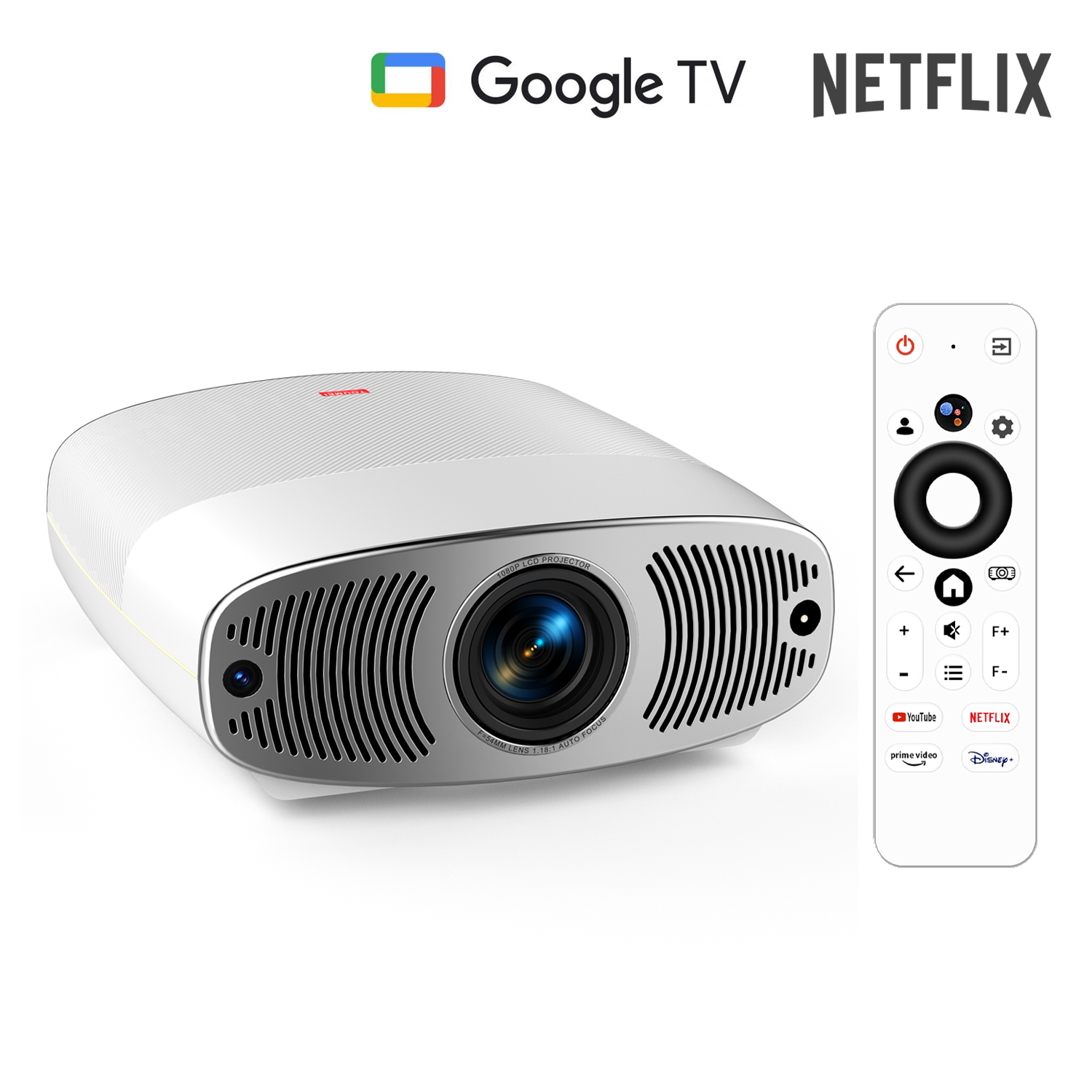 Toumei Q7 Google TV Supported 150-inch Display Home Theater Projector