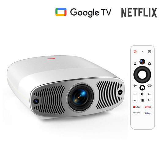 Home Theater Projector Toumei Q7丨1080P Google TV Projector 600ANSI 4K Supported 150-inch Display With Wifi And Bluetooth